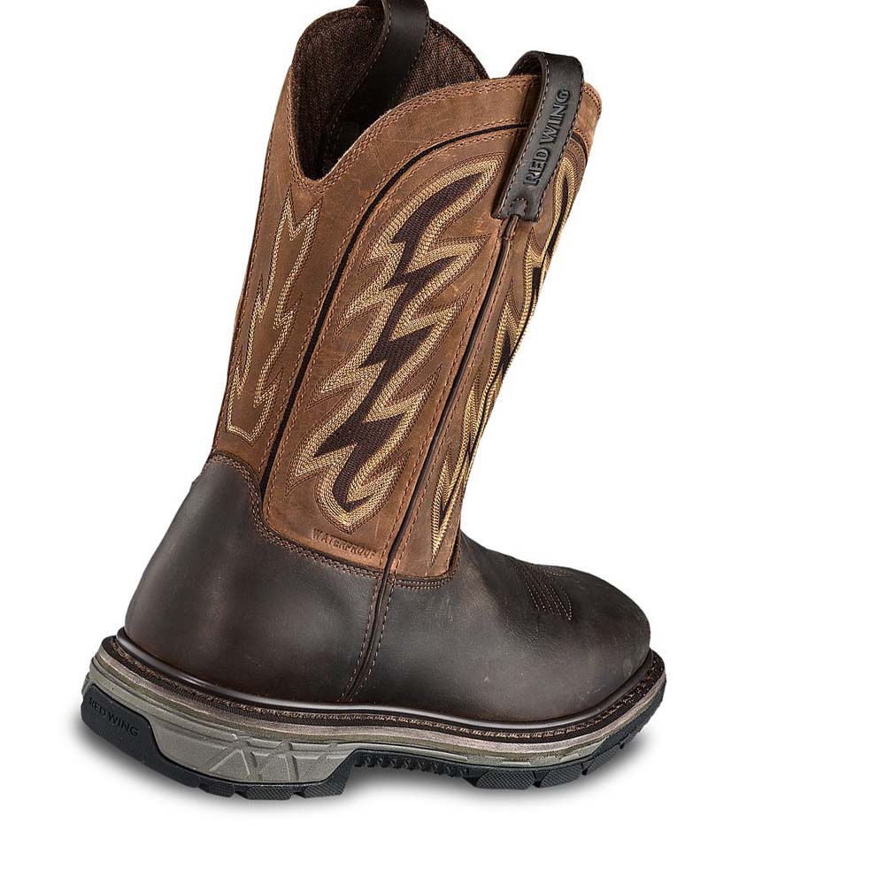 Red Wing Rio Flex 11-inch Waterproof, Soft Toe Pull-On Men's Waterproof Boots Coffee | ZA 51FDN